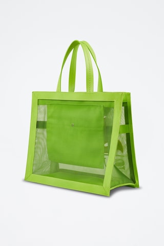 Tote bag - Vert clair et blanc
