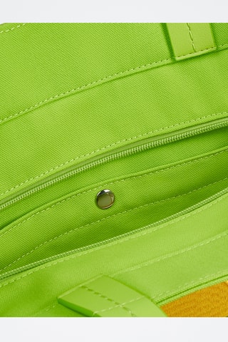 Tote bag - Vert clair et blanc