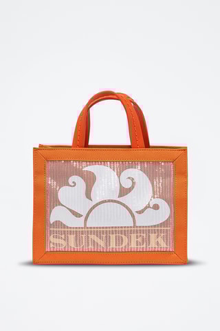 Tote bag - Orange et blanc
