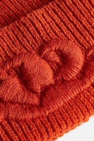 Bonnet en laine - Rouge brique