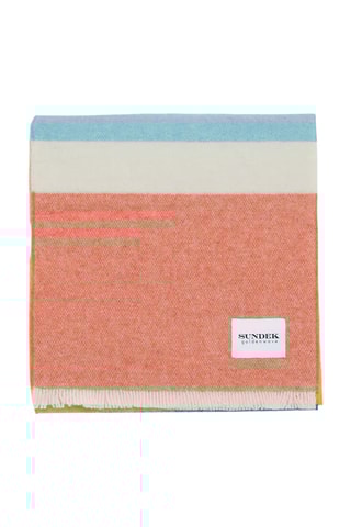 Echarpe en laine - Blanc et rouge