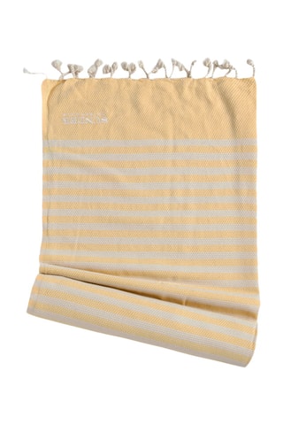 Drap de plage - Beige et écru