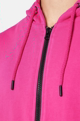 Sweat polaire à capuche - Rose