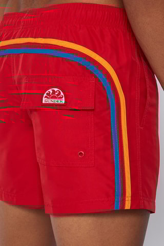 Short de bain - Rouge