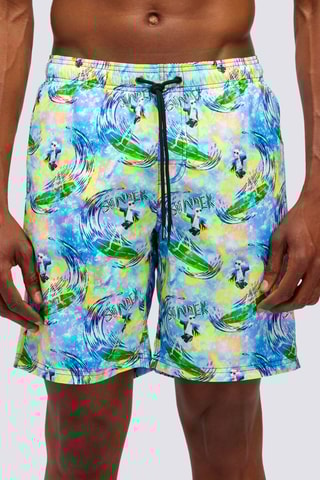 Short de bain - Ciel et jaune