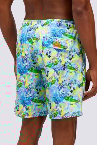 Short de bain - Ciel et jaune