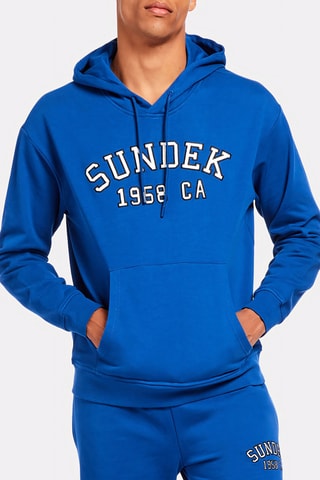 Sweat polaire à capuche - Bleu électrique