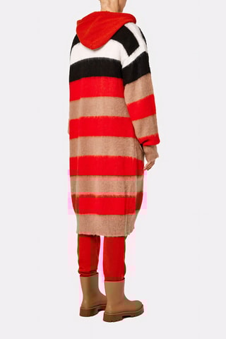 Gilet long en mohair - Marron