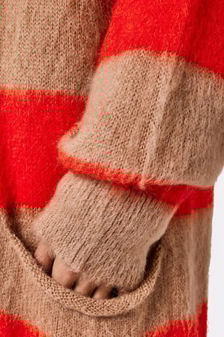 Gilet long en mohair - Marron