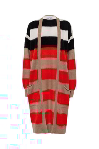 Gilet long en mohair - Marron