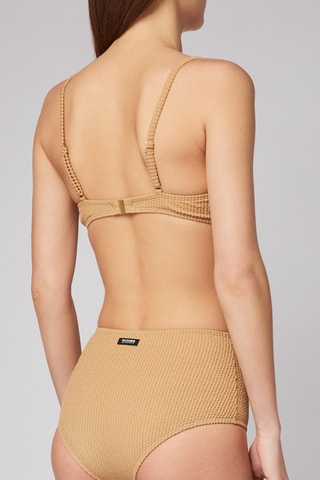 Bas de maillot taille haute - Camel
