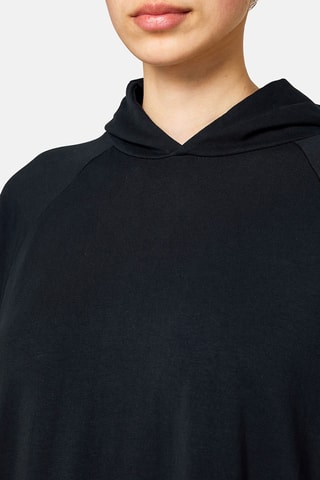Robe midi polaire à capuche - Noir