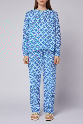 Chemisier - Blanc et bleu