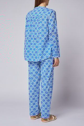 Chemisier - Blanc et bleu