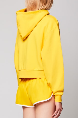 Sweat polaire à capuche - Jaune