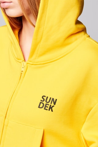 Sweat polaire à capuche - Jaune