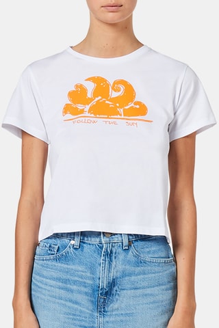 T-shirt cropped - Blanc