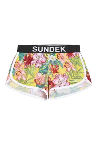 Short de bain - Jaune et rose