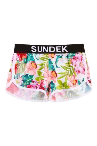 Short de bain - Blanc et rose