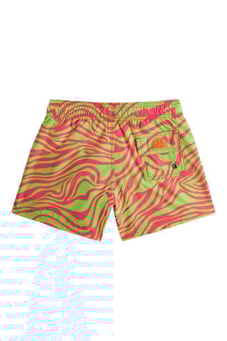 Short de bain - Vert fluo et fuchsia