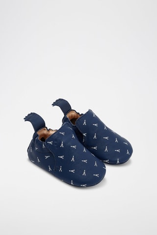 Leren Pantoffels Avoine Marineblauw