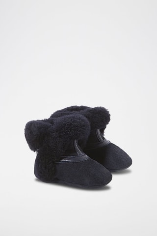 Schapenleren- en Wollen Gevoerde Pantoffels Avignon Marineblauw