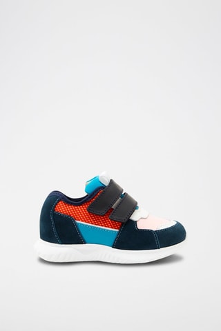 Leren Sneakers Eclair BB Marineblauw en Roze