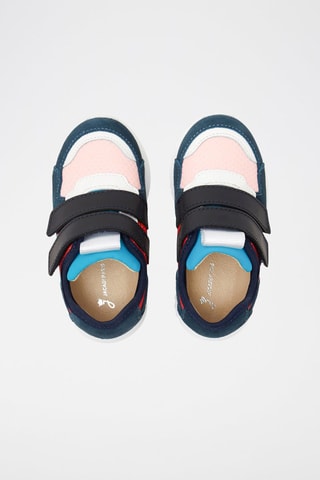 Leren Sneakers Eclair BB Marineblauw en Roze