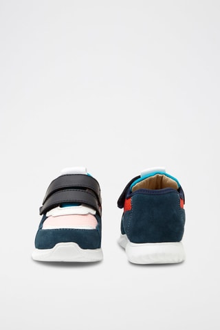 Leren Sneakers Eclair BB Marineblauw en Roze