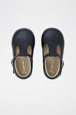 Leren Saloméschoenen Damien Marineblauw