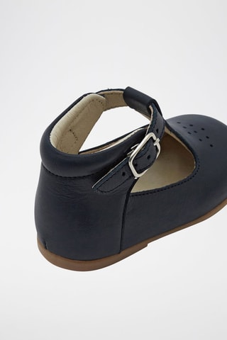 Leren Saloméschoenen Damien Marineblauw