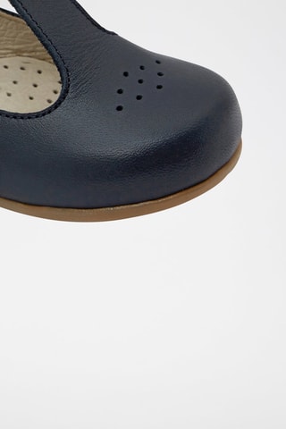 Leren Saloméschoenen Damien Marineblauw