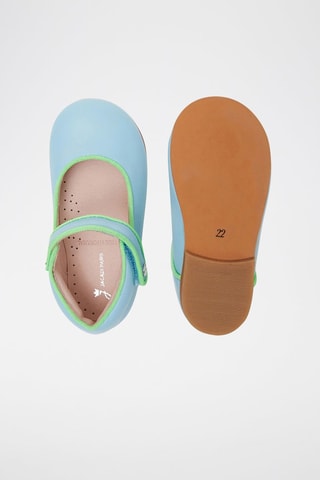 Leren Mary Janes Fanelle  Hemelsblauw