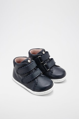 Leren Enkellaarzen Donna Marineblauw