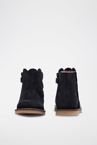 Nubuck Enkellaarzen Calista Marineblauw