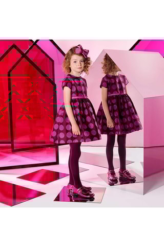 Leren Mary Janes - Fuchsia