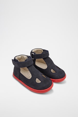 Leren Mary Janes - Marineblauw