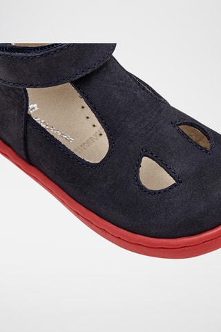 Leren Mary Janes - Marineblauw