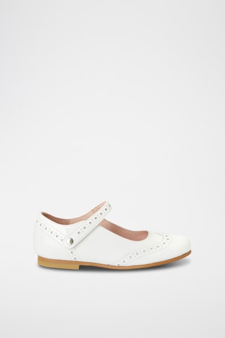 Leren Mary Janes - Wit