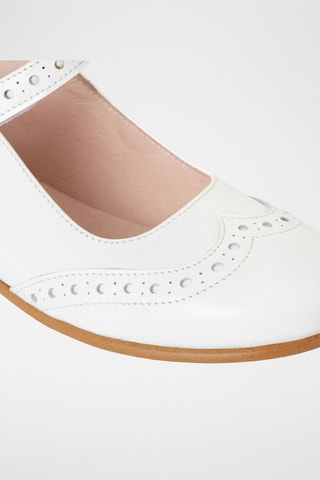 Leren Mary Janes - Wit