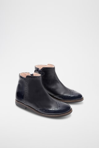 Lakleren Enkellaarzen - Zwart