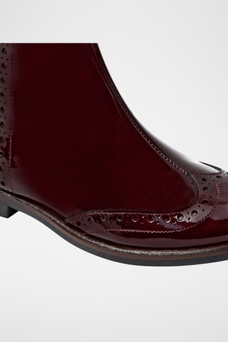 Lakleren Enkellaarzen - Bordeauxrood