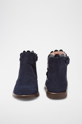 Nubuck Enkellaarzen - Marineblauw