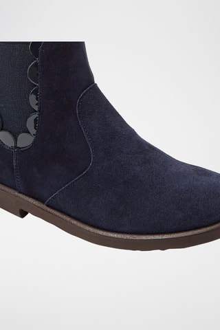 Nubuck Enkellaarzen - Marineblauw