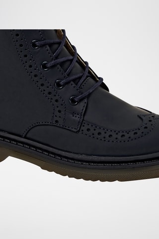 Leren Boots - Marineblauw