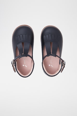 Leren Mary Janes - Marineblauw