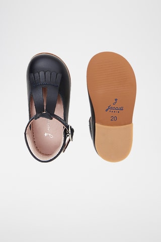 Leren Mary Janes - Marineblauw