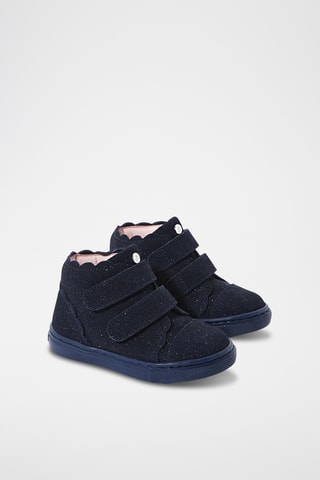 Hoge Nubuck Sneakers - Marineblauw