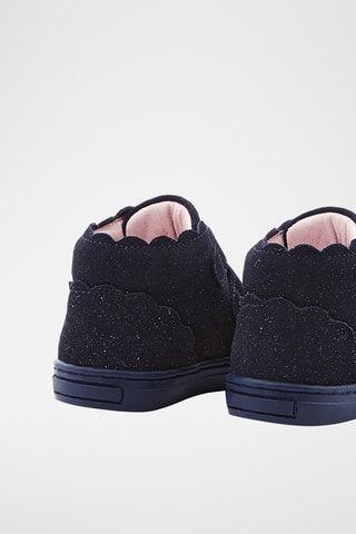 Hoge Nubuck Sneakers - Marineblauw