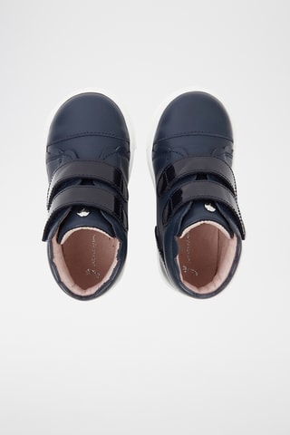 Hoge Leren Sneakers - Marineblauw